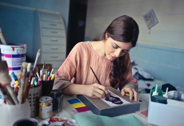 woman painting