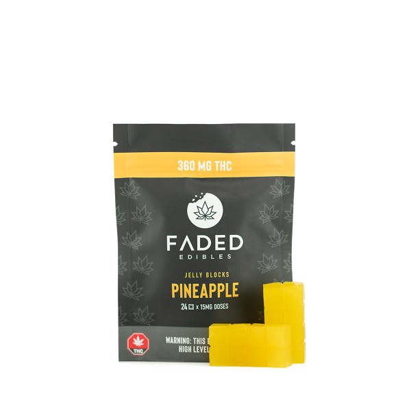 Buy Faded Cannabis Co. Pineapple Jelly Blocks Online Green Society