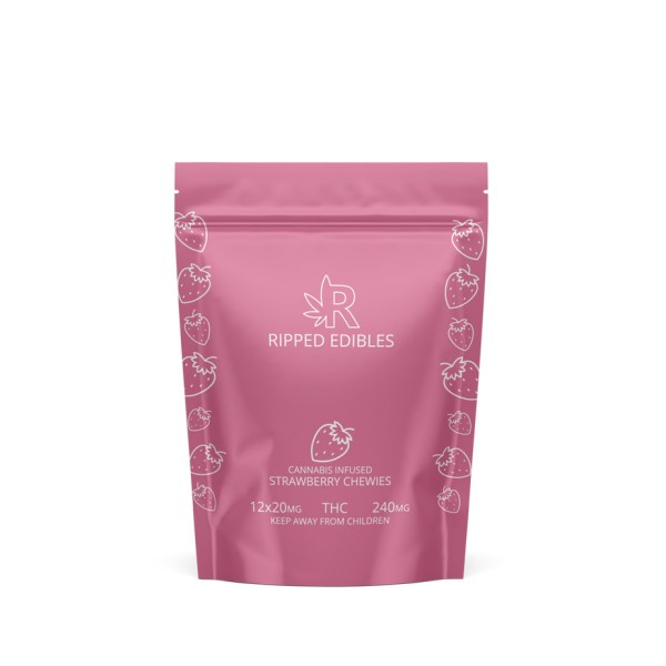 Buy Ripped Edibles THC Strawberry Chewies Online Green Society
