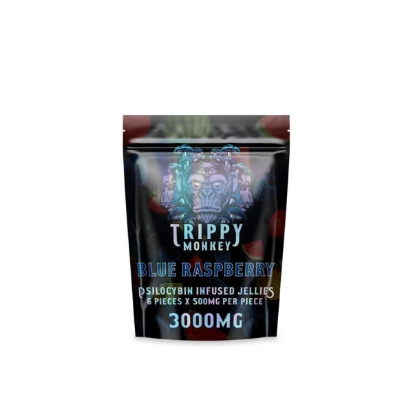Buy Trippy Monkey Blue Raspberry Psychedelic Gummies Online Green Society