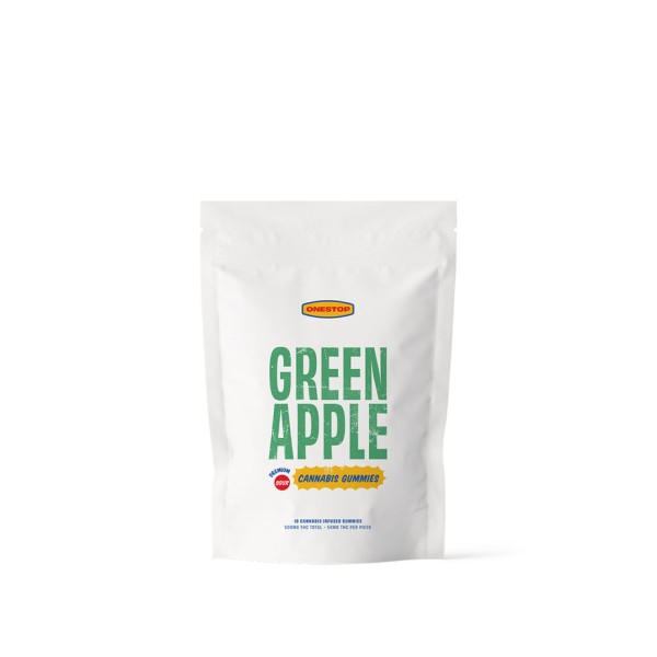 Buy OneStop Green Apple THC Gummies Online Green Society