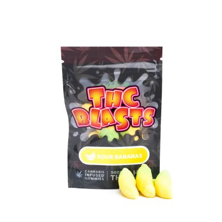 Buy THC Blasts Sour Banana Gummies Online Green Society