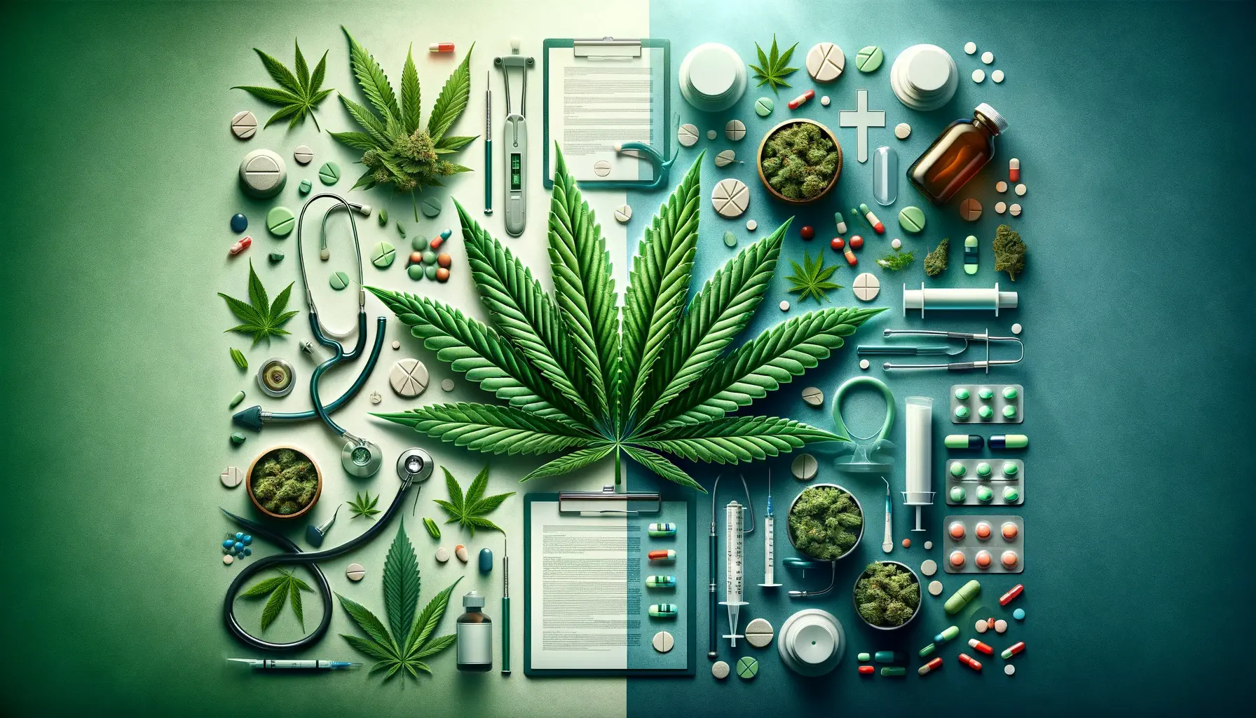 Dall·e 2024 03 25 15.02.47   Create A Cover Photo For A Book Titled  The Role Of Cannabis In Managing Chronic Pain And Illness . The Image Should Be Sophisticated And Medically Th (1)