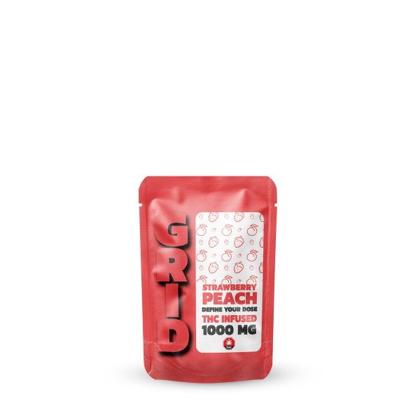 Buy GRID Strawberry Peach Gummies Online Green Society
