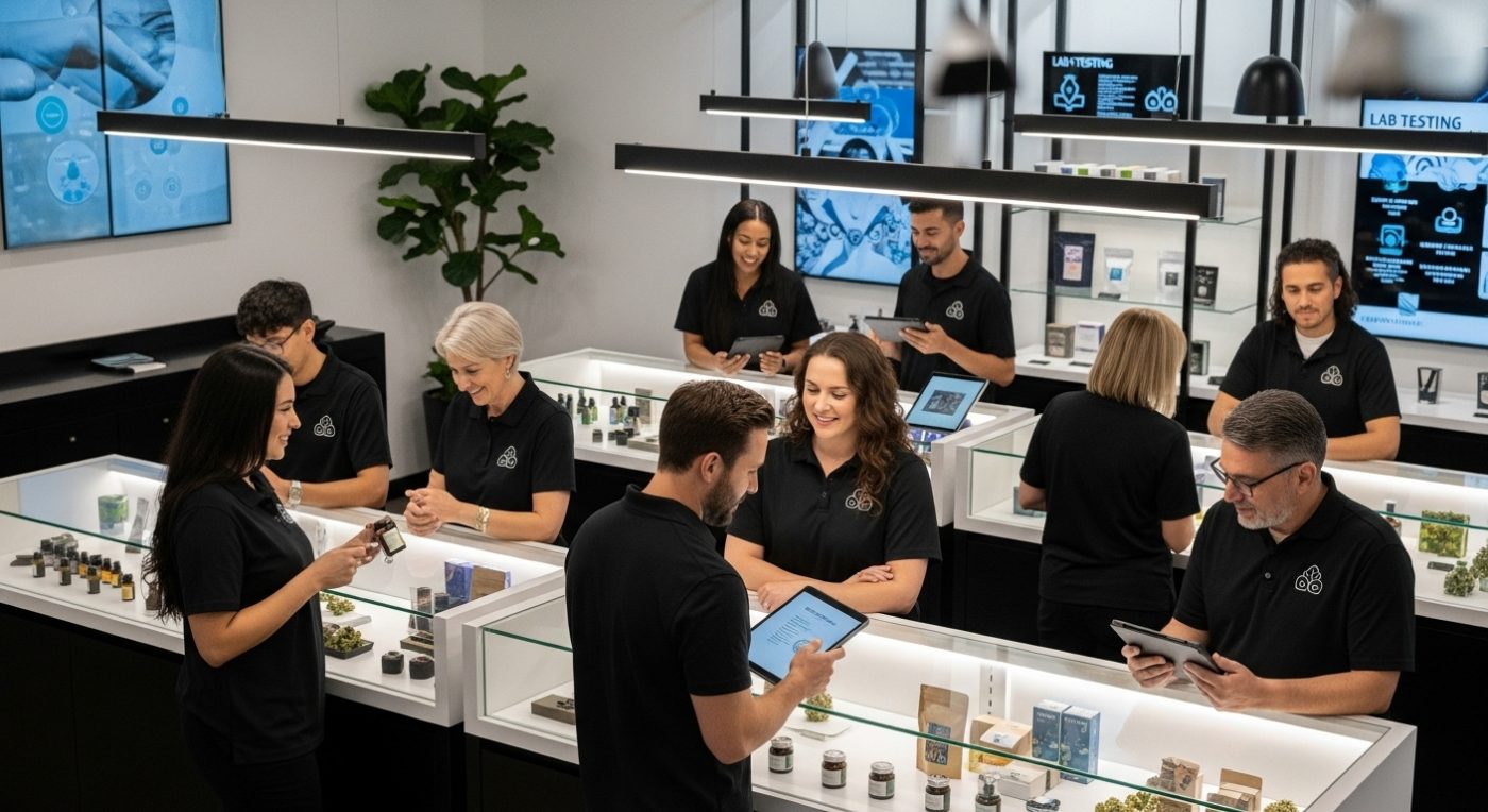 cannabis shopping, dispensary, education